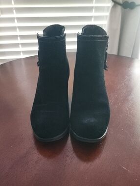 Skechers Black Suede Ankle Booties